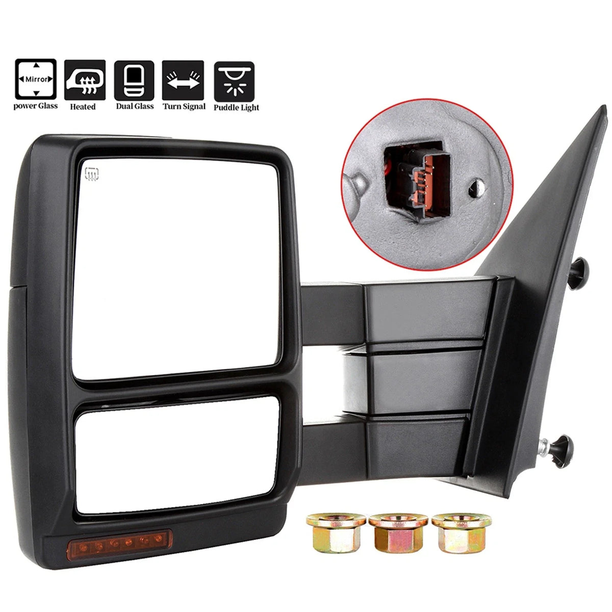 Extendable Power Heated LED Signal Tow Mirror for Ford F150 (2007–2014)