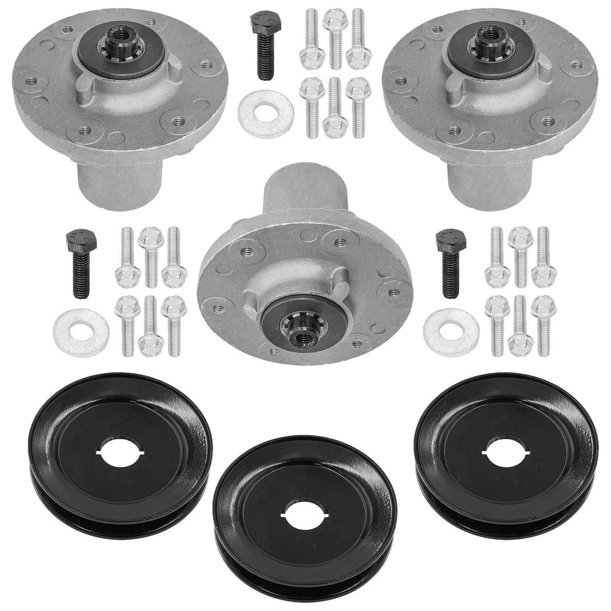 48" Deck Spindle & Pulley for Simplicity MF2500 (SD2143+PY4663)