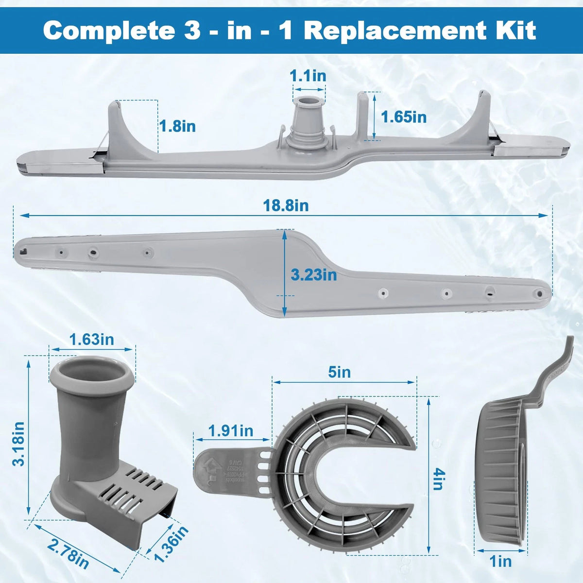Lower Spray Arm Assembly for Dishwasher (No Known Part Numbers)
