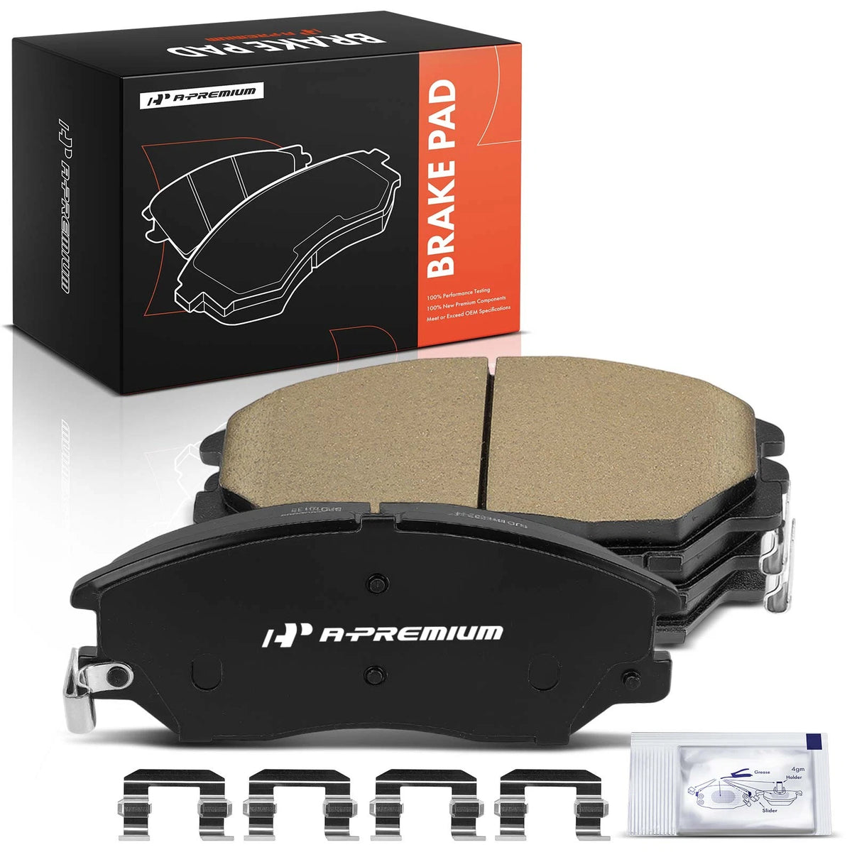 Set of 4 Front Ceramic Brake Pads for Kia Amanti (2004–2006) Hyundai XG350 (2003–2005) D1013 P-1013