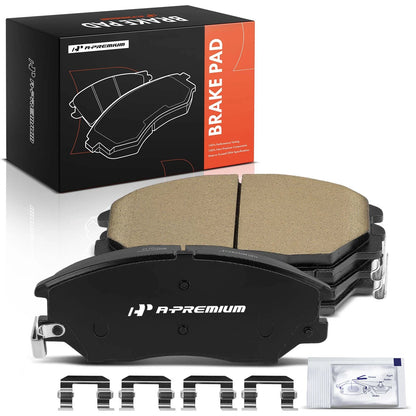Set of 4 Front Ceramic Brake Pads for Kia Amanti (2004–2006) Hyundai XG350 (2003–2005) D1013 P-1013