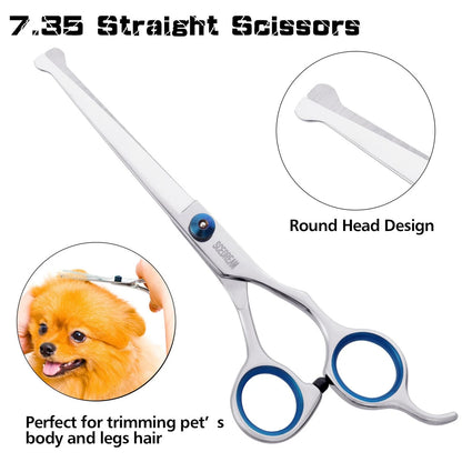 Dog Grooming Scissors for Dogs with Safety Round Tips (5.5 in)