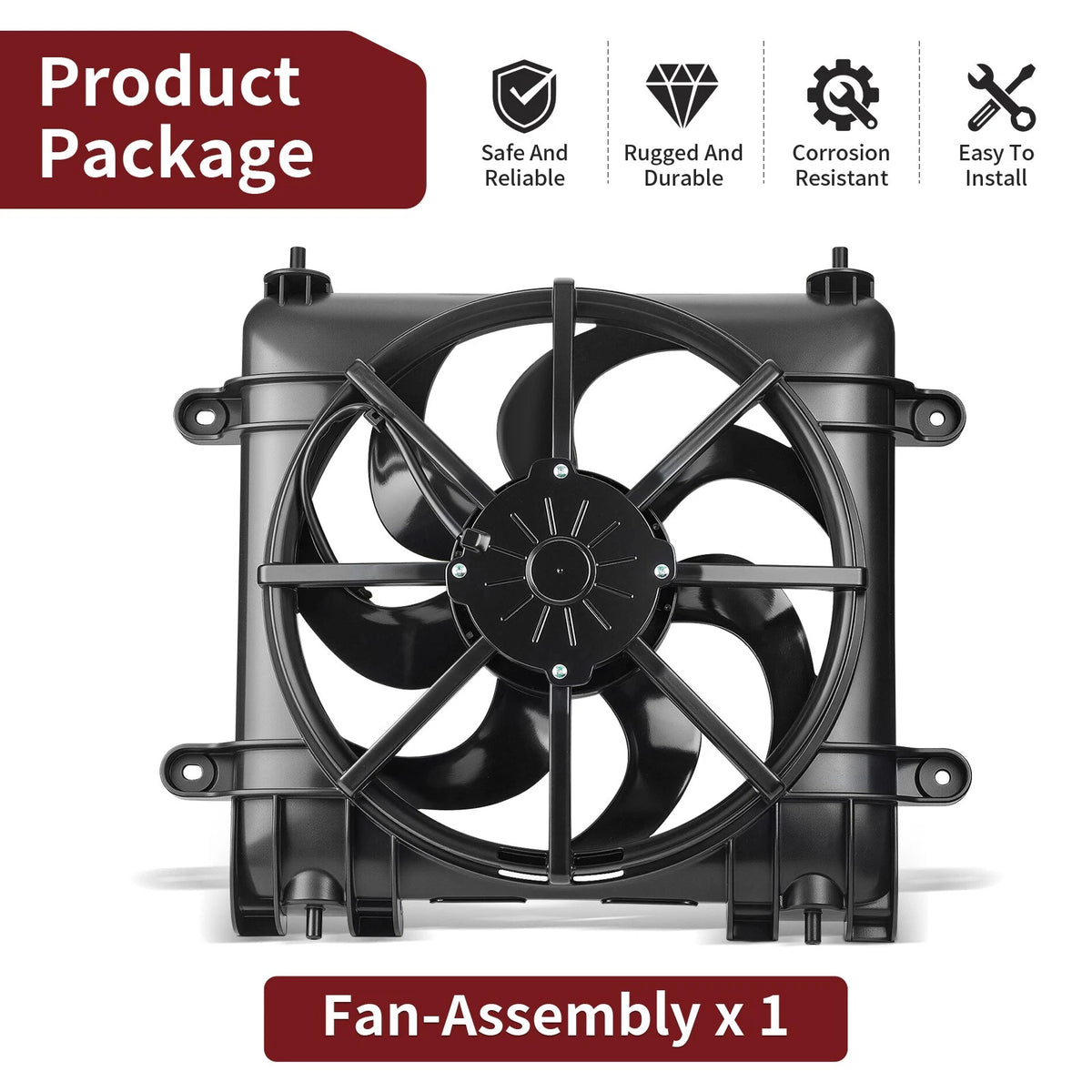 Radiator Cooling Fan Assy for Polaris Ranger XP 1000 (2017–2025) 2411816