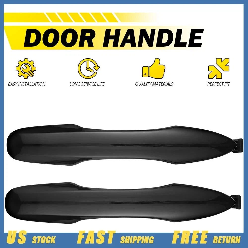 2X Front Rear Outer Handle w/o Hole Black for Toyota Corolla Camry (2018–2023)