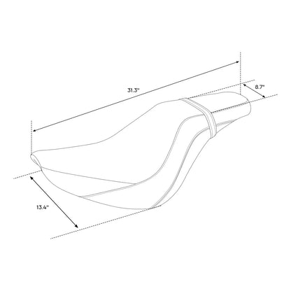 Driver Passenger Seat for Harley FLDE Street Bob Heritage Classic (2018–2025)