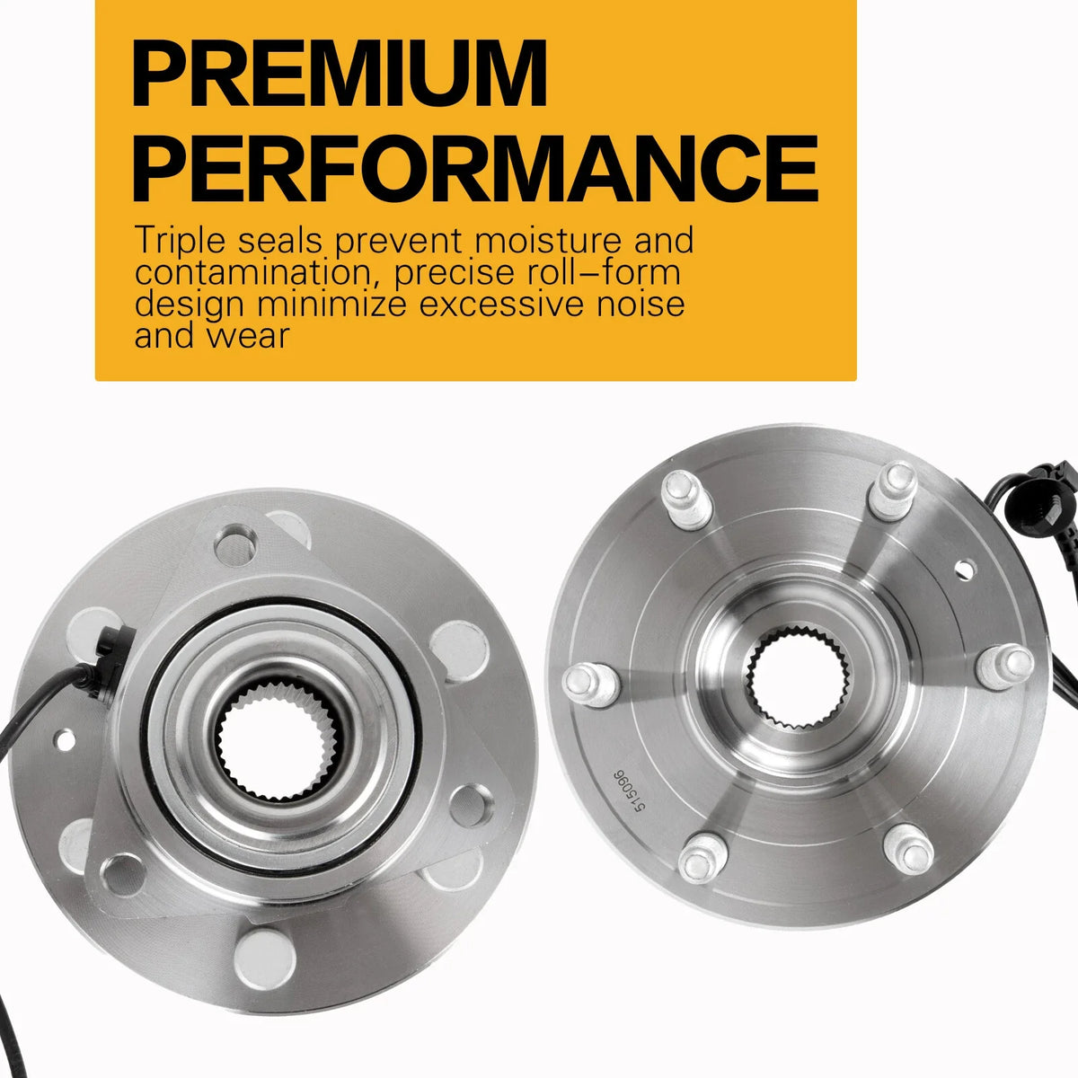 Front Wheel Bearing Hub Pair for 4WD GMC Silverado 1500 (2007–2013)