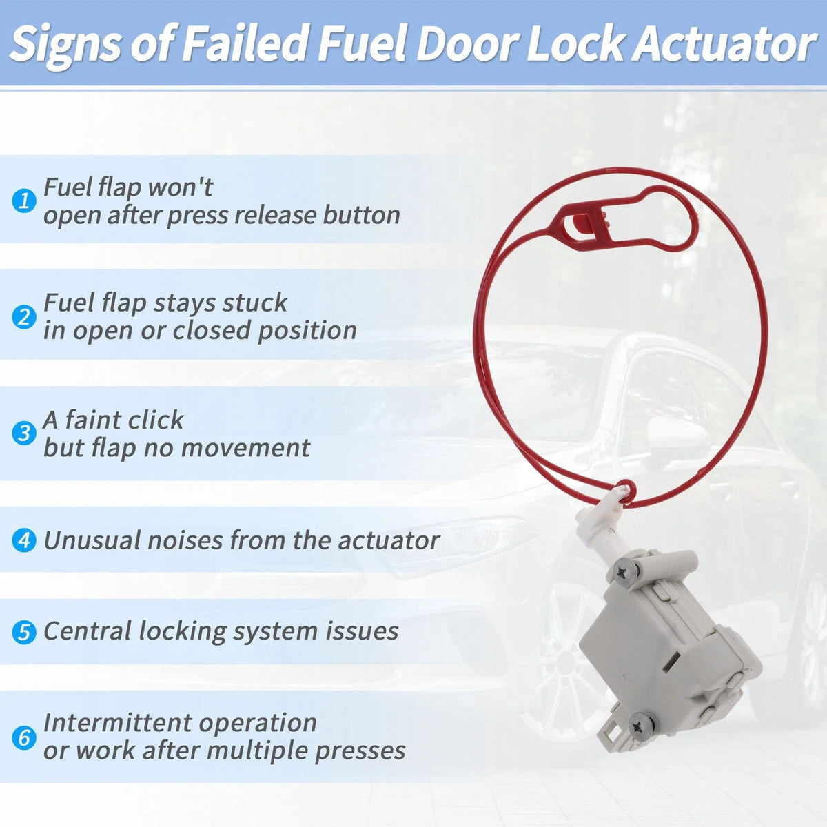 Fuel Filler Flap Door Latch Lock Actuator Motor for Audi Q7 (2006–2015)