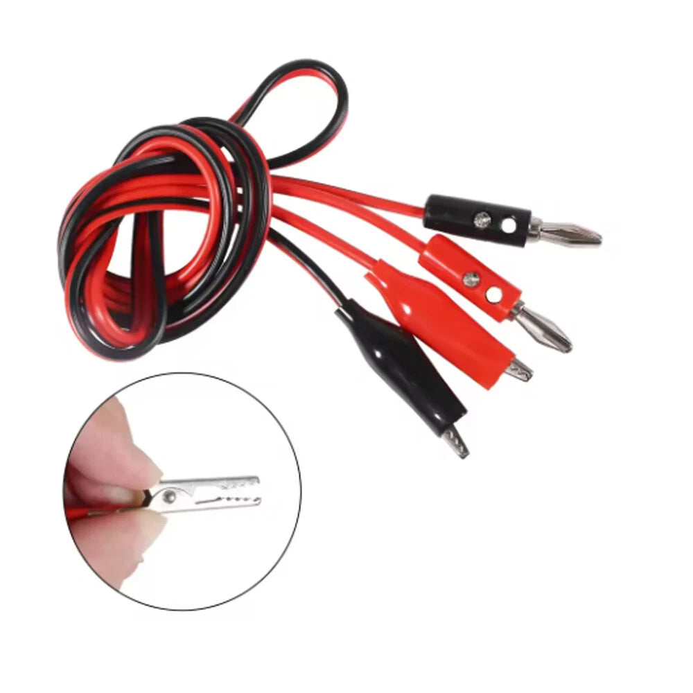 5PC Alligator Probe Test Lead Clip to Banana Plug Cable for Multimeter