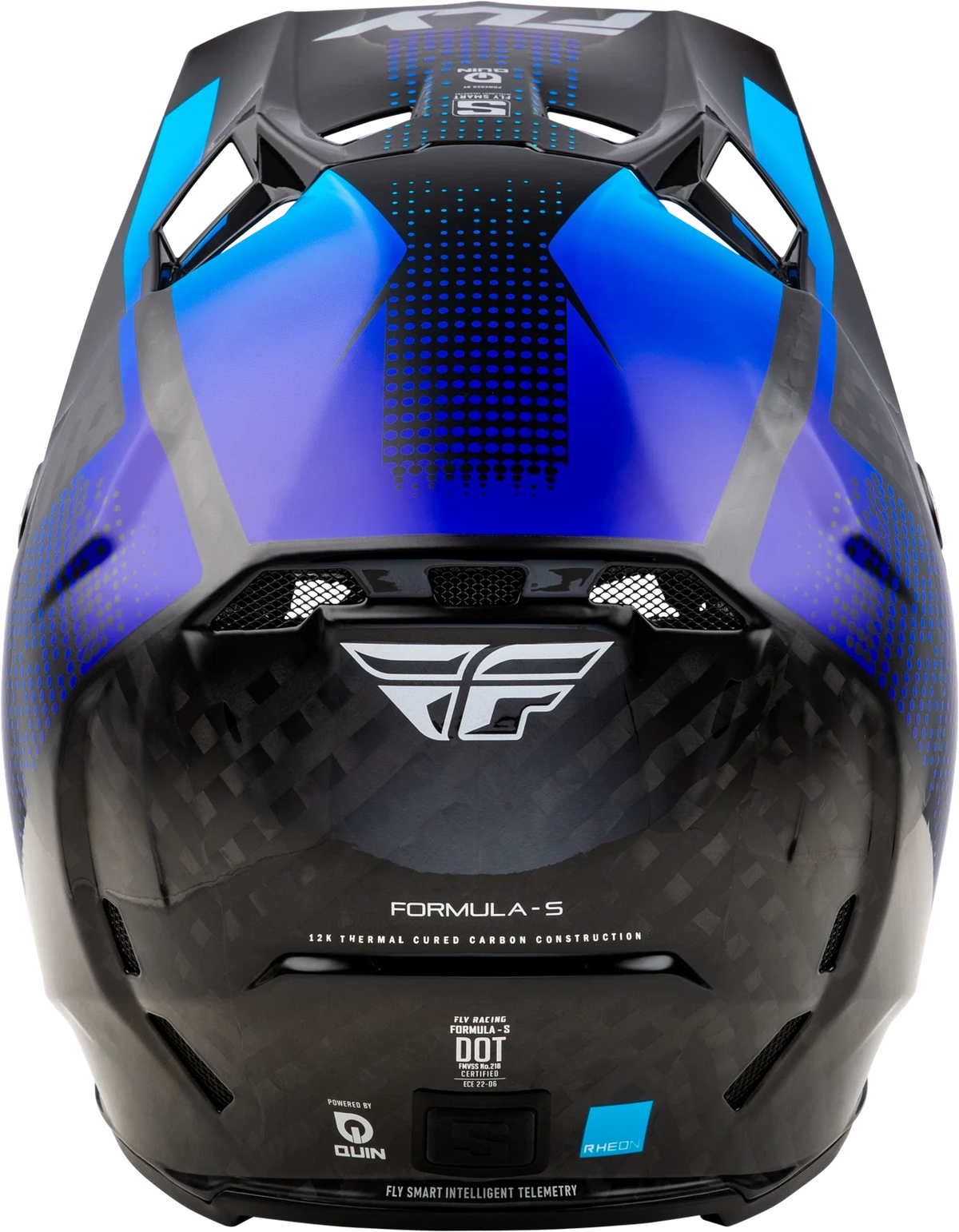 Fly Racing Formula S Carbon Helmet for Offroad (X-Large, Black/Blue)