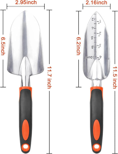 2X Heavy Duty Garden Shovel Trowel Tool Set