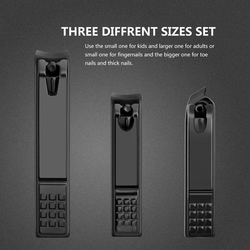 3 Piece Nail Clippers Set for Fingernail Care