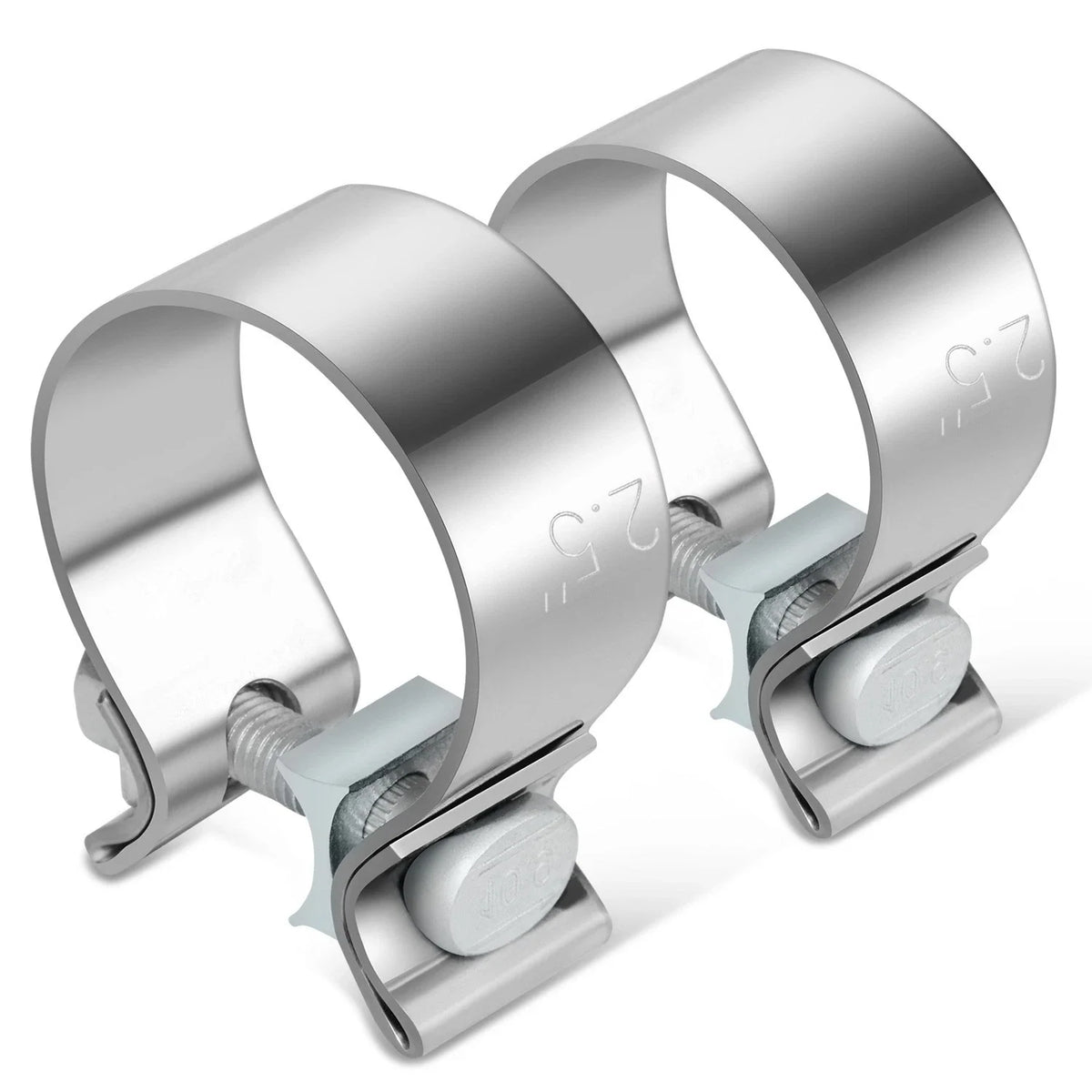 2X 2.5" OD Exhaust Clamp Muffler Pipe Sleeve Coupler for Universal