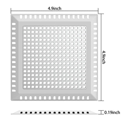4 Inch Shower Drain Cover Hair Catcher Strainer - Gray