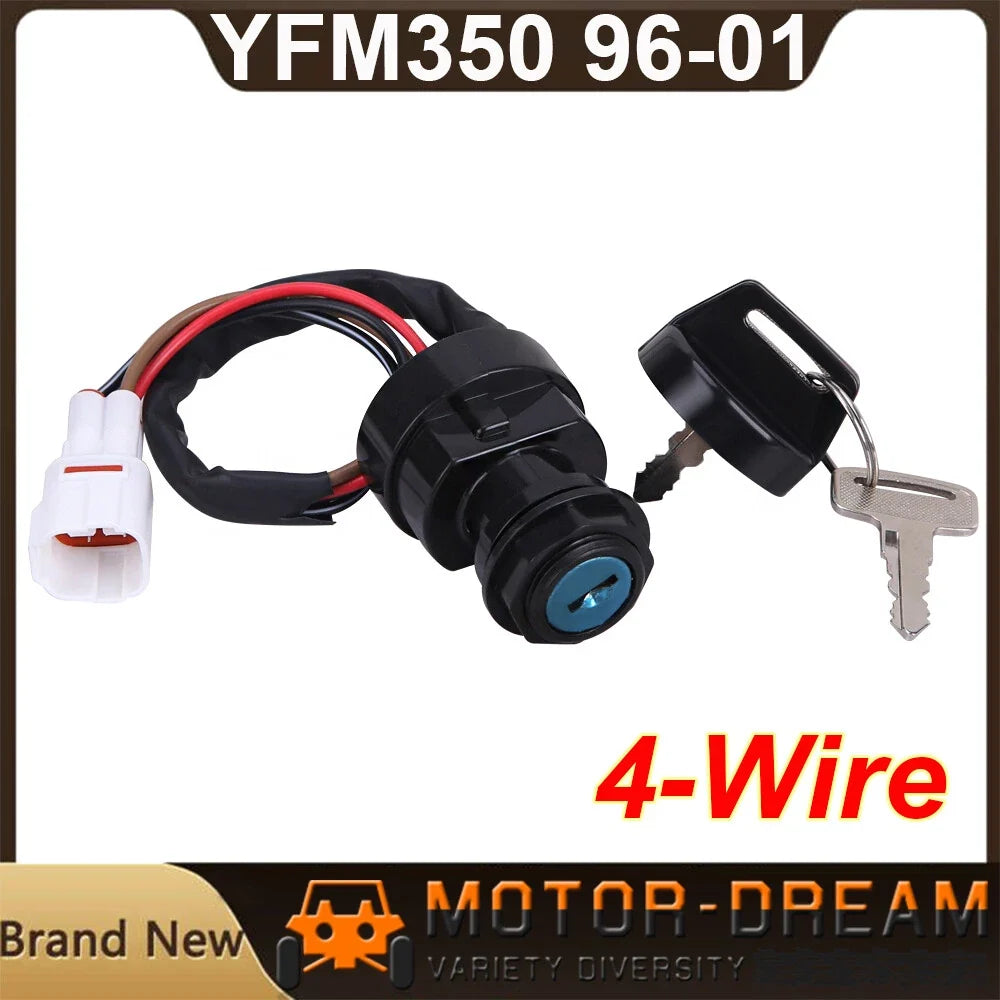 Ignition Key Switch for Yamaha Grizzly 80 YFM80G (2005–2008) Black