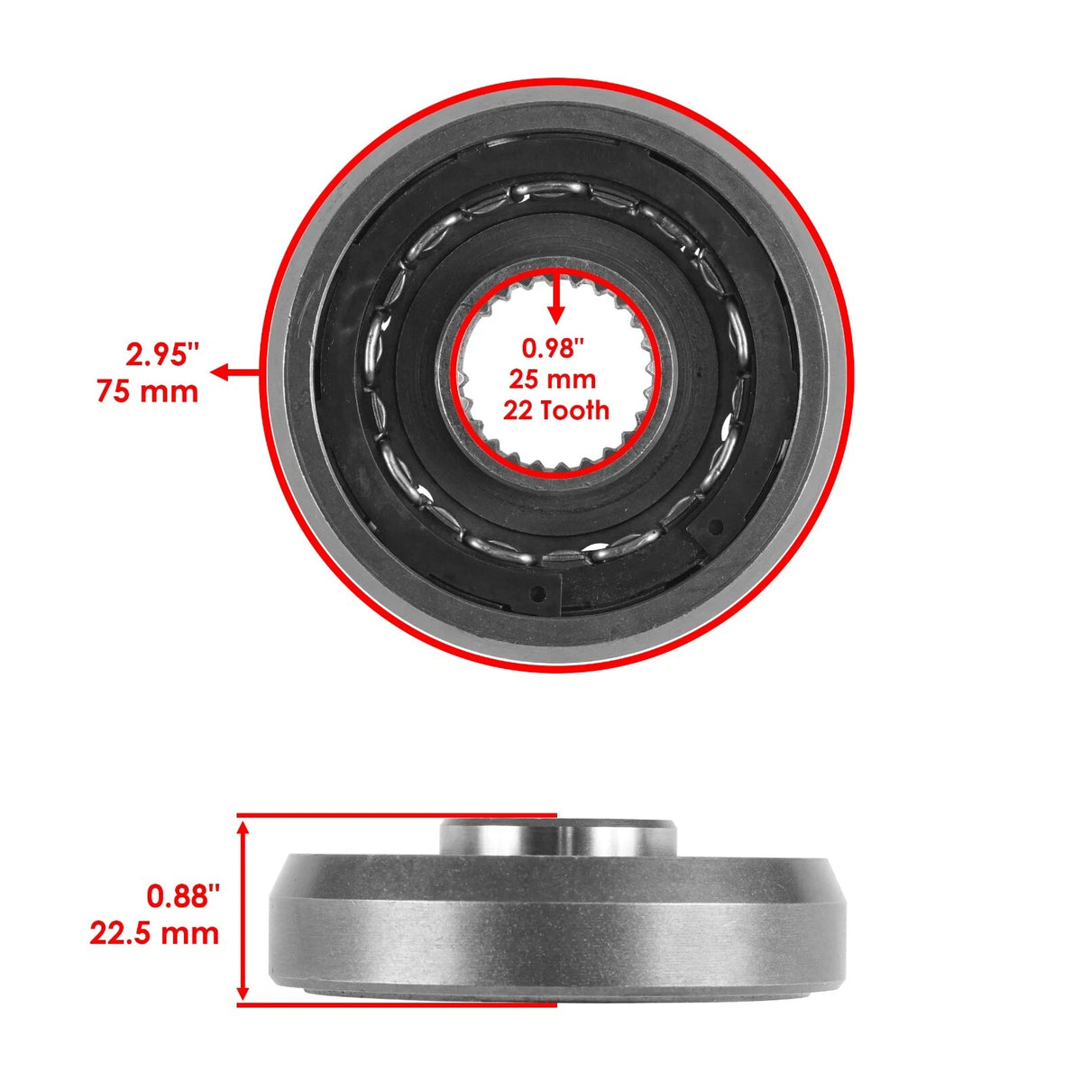 Starter Clutch Idler Drive Gear Gaskets for Honda TRX450ER ES (2006–2014) GU5938GE117HF