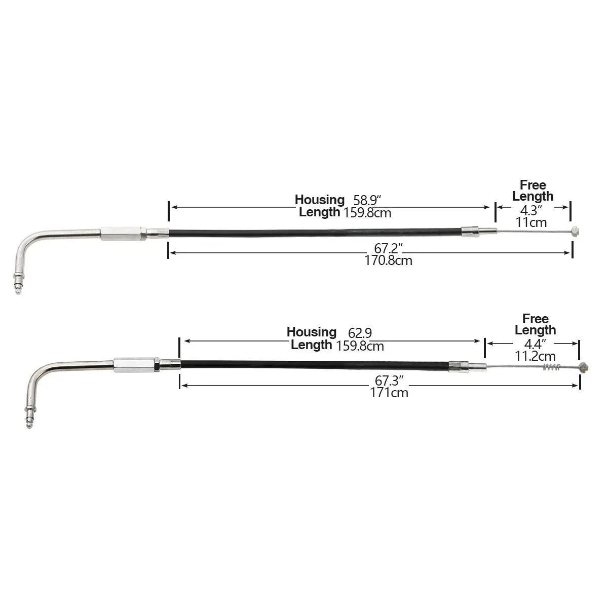 Throttle Cable for Harley Sportster XL883 XL1200 (2004–2023)