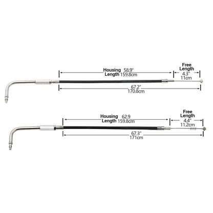 Throttle Cable for Harley Sportster XL883 XL1200 (2004–2023)