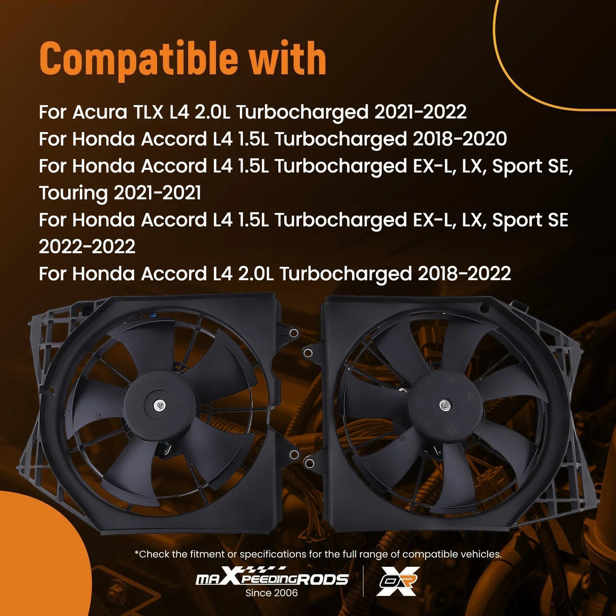 Electric Radiator Cooling Fan for Honda Accord 1.5L/2.0L (2018–2022) 190206A0A01