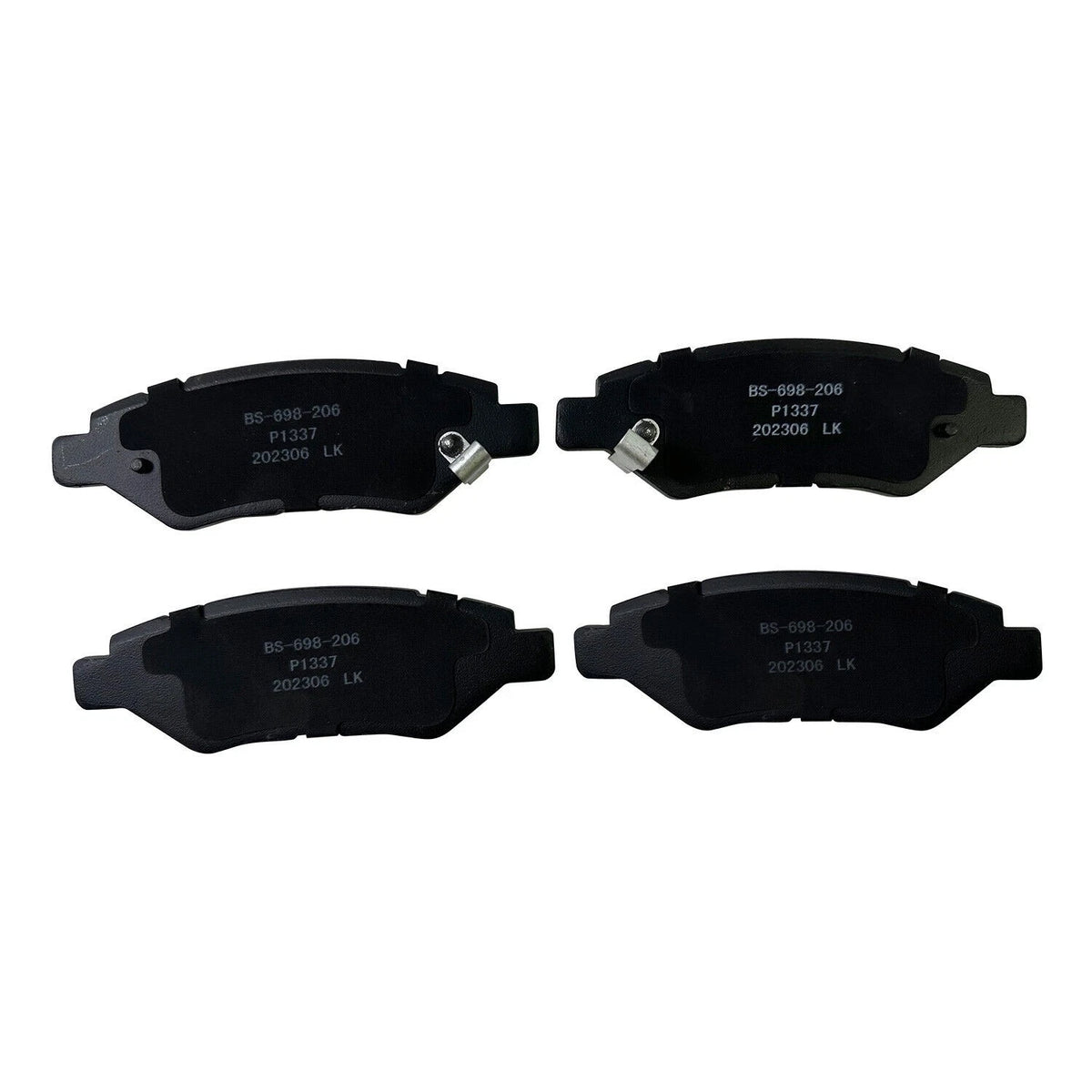 Set of 4 Rear Ceramic Brake Pads for Cadillac CTS, Chevrolet Camaro, Saab 9-4X (2010–2015) P-1337, 1337