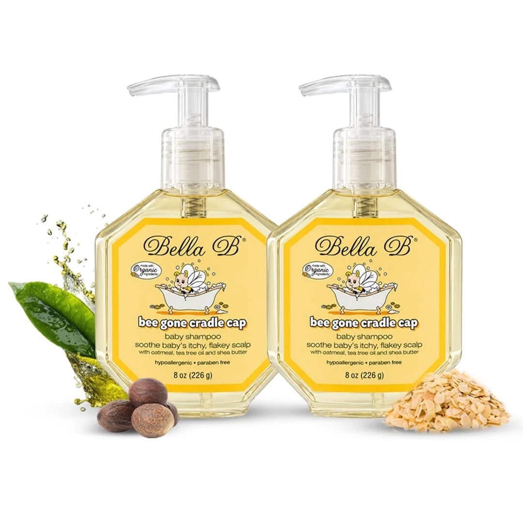 2X Bee Gone Cradle Cap Shampoo 8oz for Baby (Natural & Organic)
