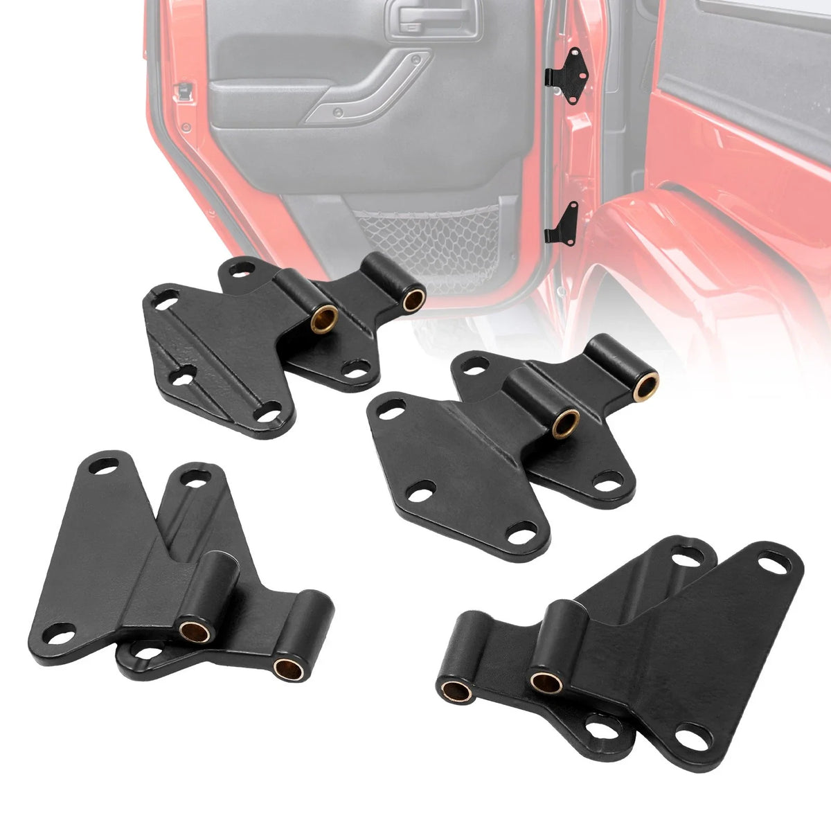 Set of 8 Door Hinge Replacements for Jeep Wrangler JK (2007–2018)