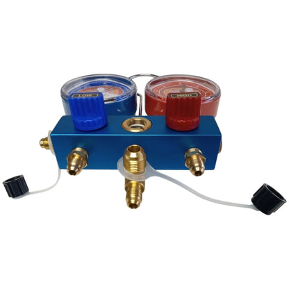 Set of 2 Mastercool 51261 2-Way Aluminum Manifold Gauge with Vacuum Valve