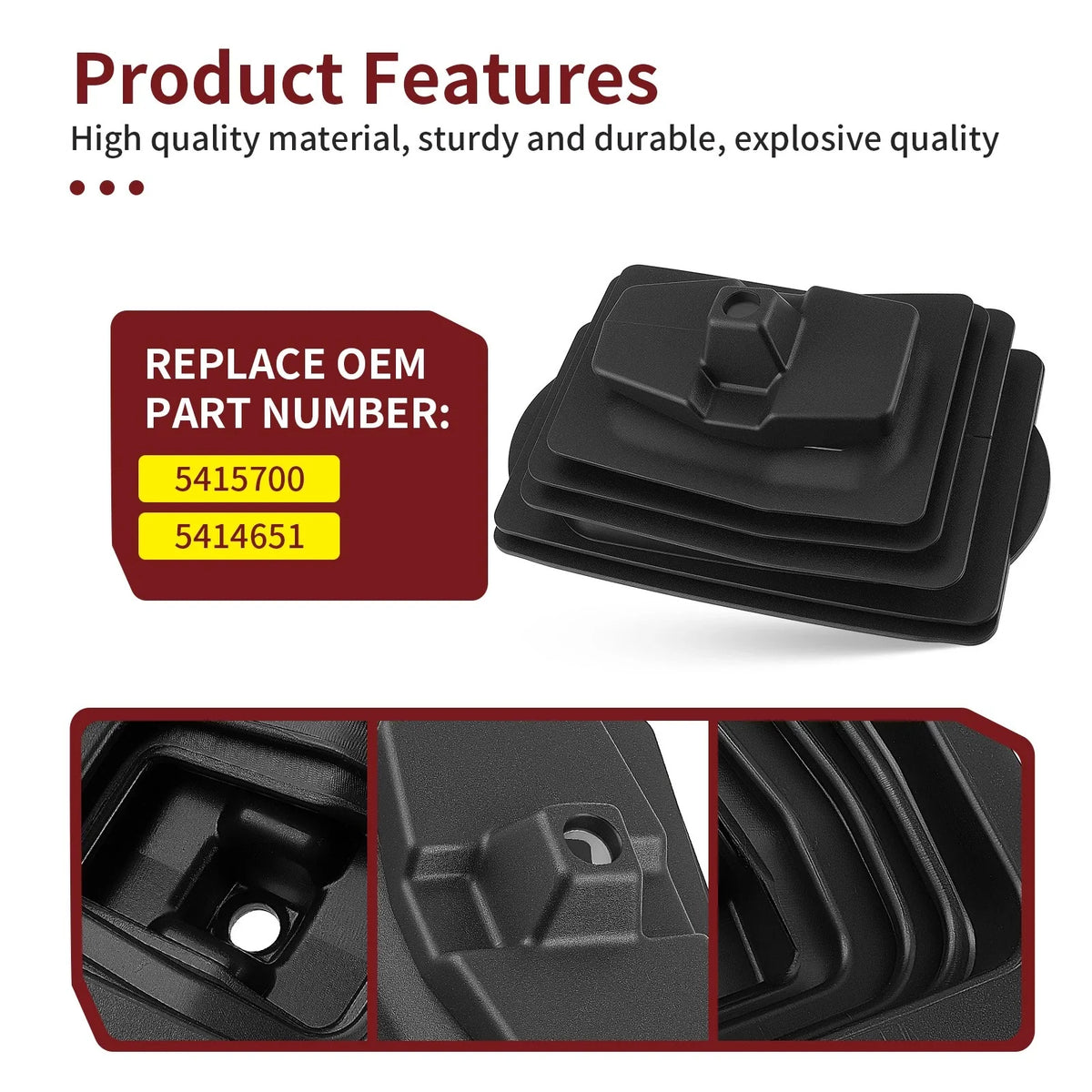 Floor Shifter Boot 5415700 for Polaris RZR XP Turbo (2016–2021) / Turbo S (2020–2021)