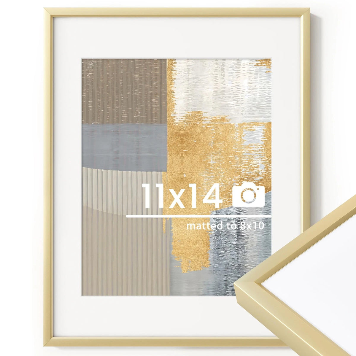 11x14 Metal Picture Frame for Home Decor (11x14 inch, Gold)