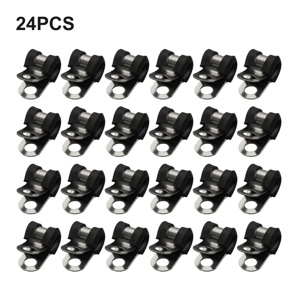 24Pcs Rubber P Clips for Brake Tube Attachment (4 7mm Lines)