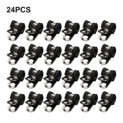 24Pcs Rubber P Clips for Brake Tube Attachment (4 7mm Lines)
