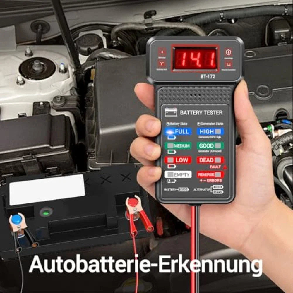 12V Digital Battery Charging Tester with LCD Display for Cars and Trucks