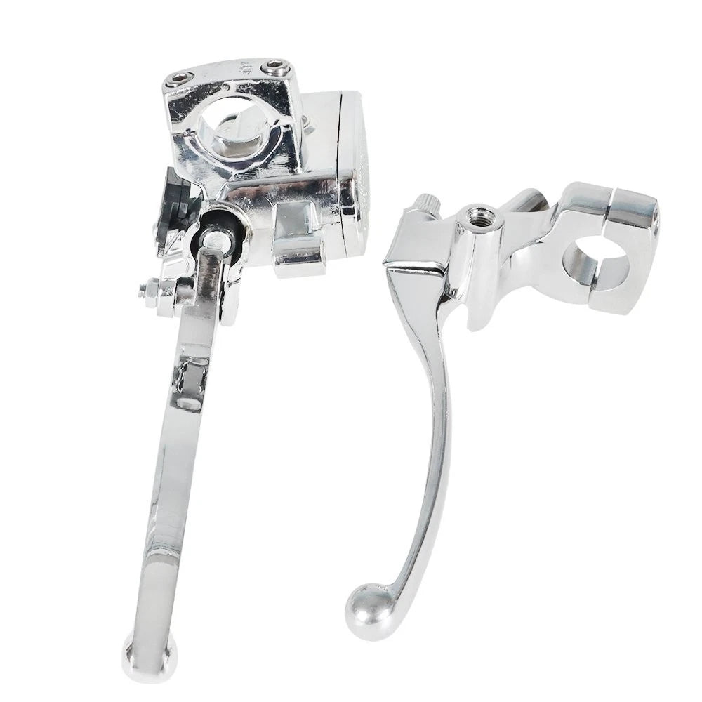 1" Motorcycle Universal Handlebar Hydraulic Brake Master Cylinder & Clutch Lever