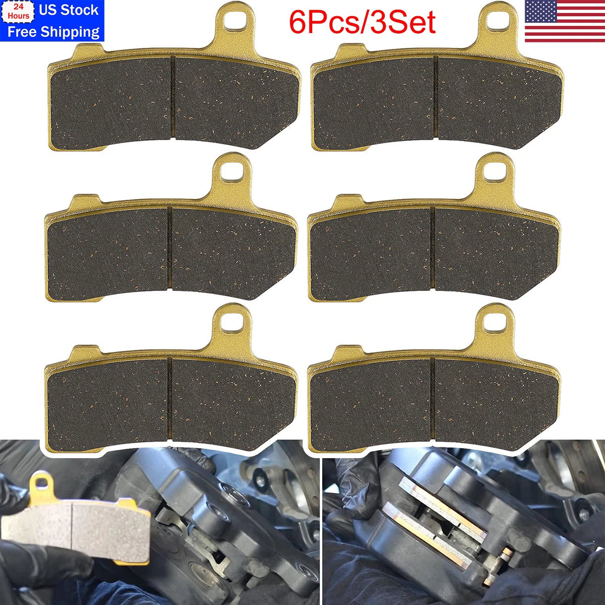 Front & Rear Brake Pads for Harley Davidson FLHX Street Glide (2008–2018)
