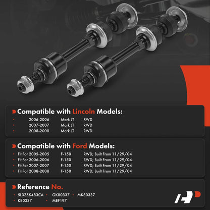 2X Front Stabilizer Bar Links for Ford F-150, Lincoln Mark LT (2005–2008) - 5L3Z5K483CA, K80337