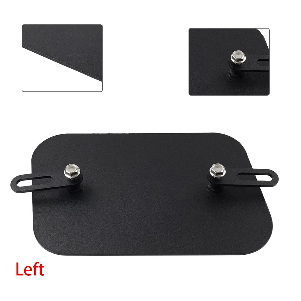 Left Side Number Plate Panel Cover for Motorcycle (Universal) - CNC Black