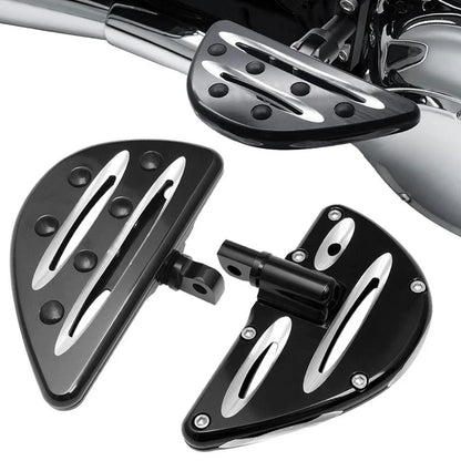 CNC Rear Passenger Floorboards Foot Pegs for Harley Road Street Glide (1993–2023)
