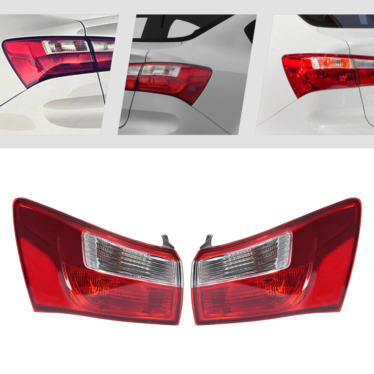 Set of 2 Halogen Tail Lights for Kia Rio (2012–2017) 924011W000, 924021W000