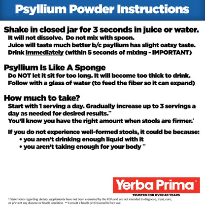 Psyllium Husk Powder for Health Supplements (24 oz)