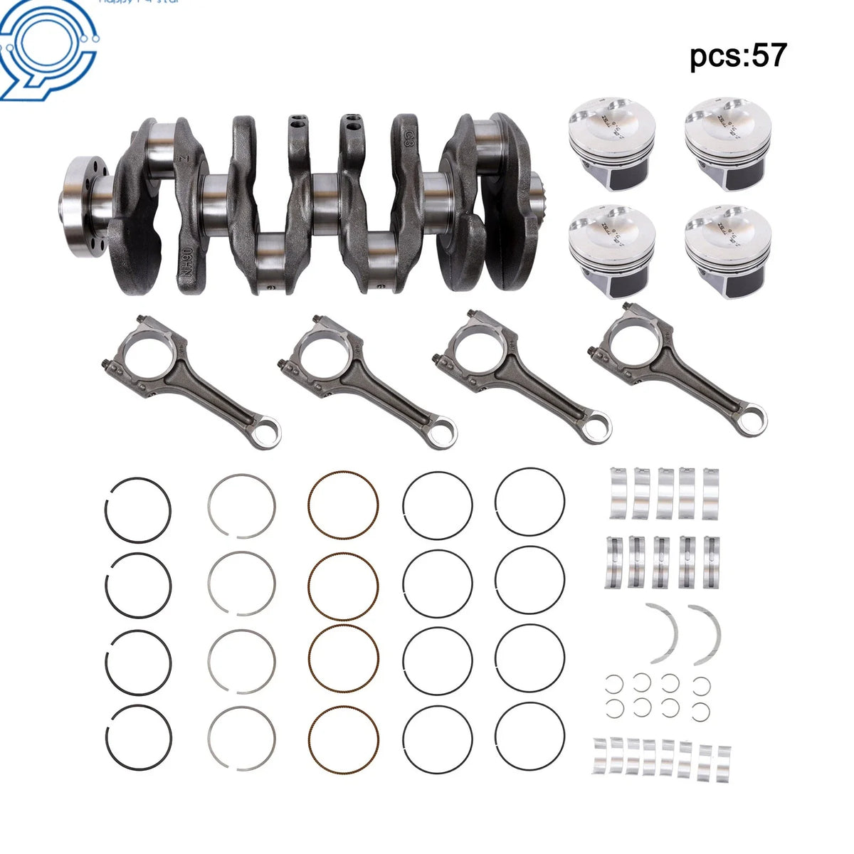 Engine Rebuild Overhaul Kit for Audi Volkswagen Skoda 2.0L