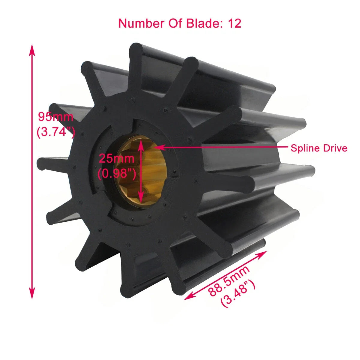 Raw Sea Water Pump Impeller Repair Kit for Jabsco Johnson (09-814B)
