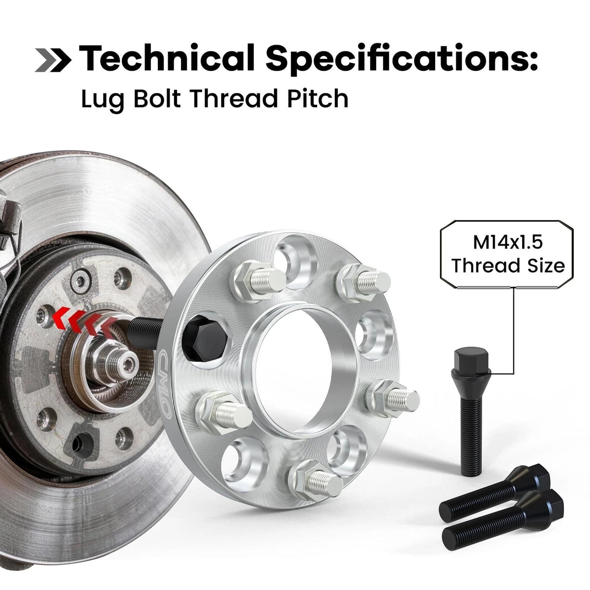 Set of 2 Wheel Spacers 5x112 to 5x114.3 20mm for Custom Vehicles