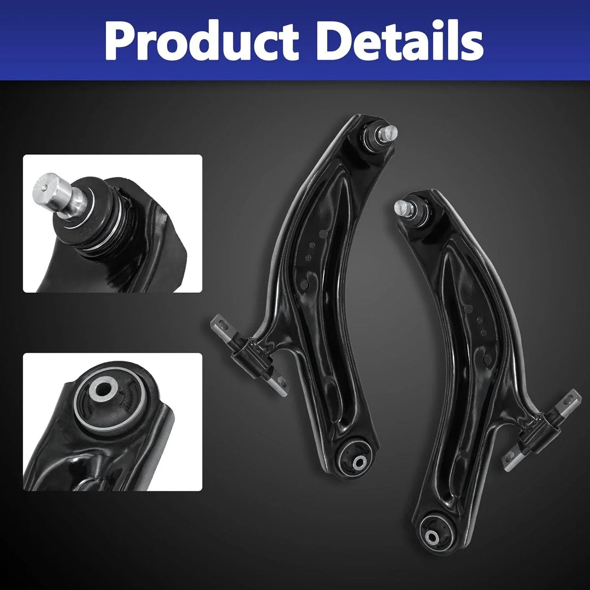 2x Front Lower Control Arms w/ Ball Joints for 2014–2020 Nissan Rogue