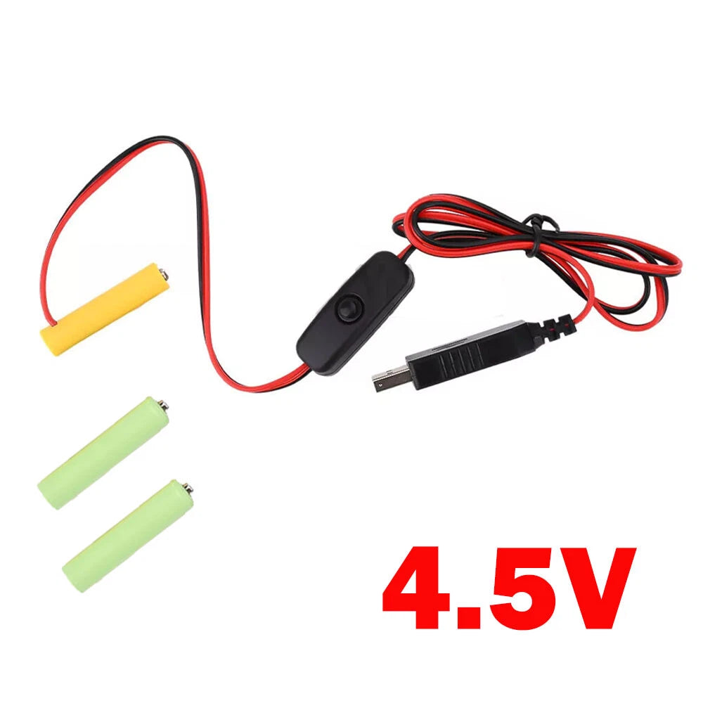 2X 4.5V AA Eliminator Cable Dummy-Battery Power Cord Replacement