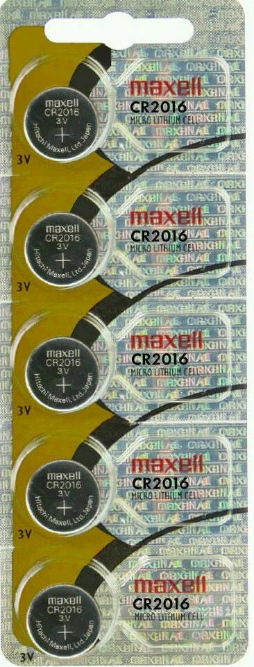 5x Maxell CR2016 3V Lithium Battery for (Made in Japan)