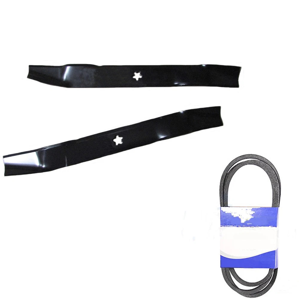 Mower Deck Belt and Blade Set for Husqvarna LTH130 YTH150 (42" Deck)