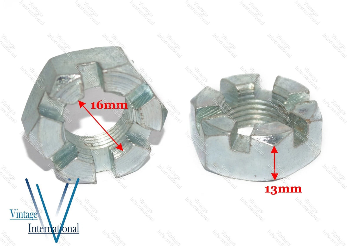 2x Link Arm Mounting Pin Castle Nut for Massey Ferguson FE35 35 35X 135 140