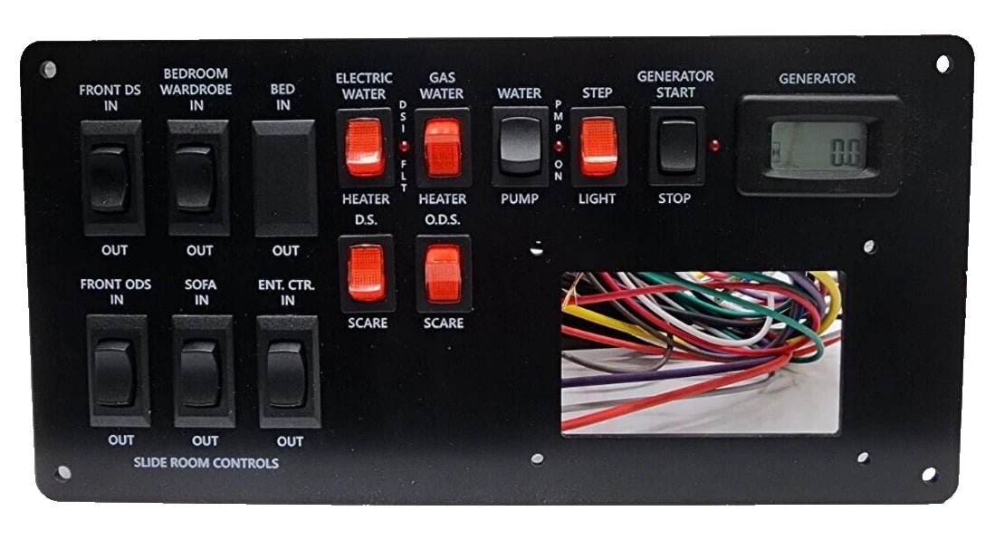 KIB SP1542 Switch Control Panel with Digital Generator Meter for