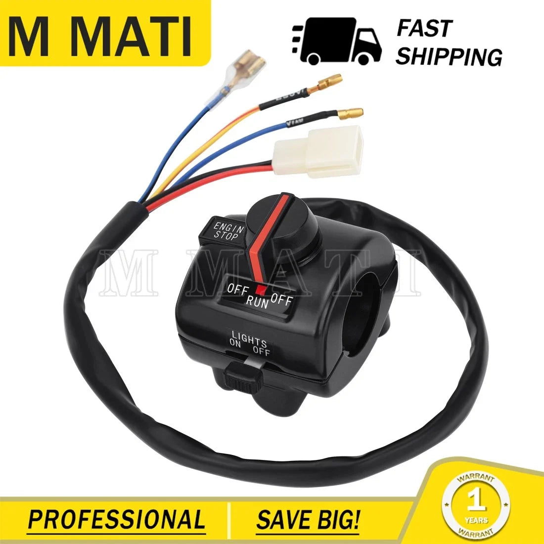 Right Handlebar Kill On/Off Switch #1A0-83973-02-00 for Yamaha RD400 (1976–1979)