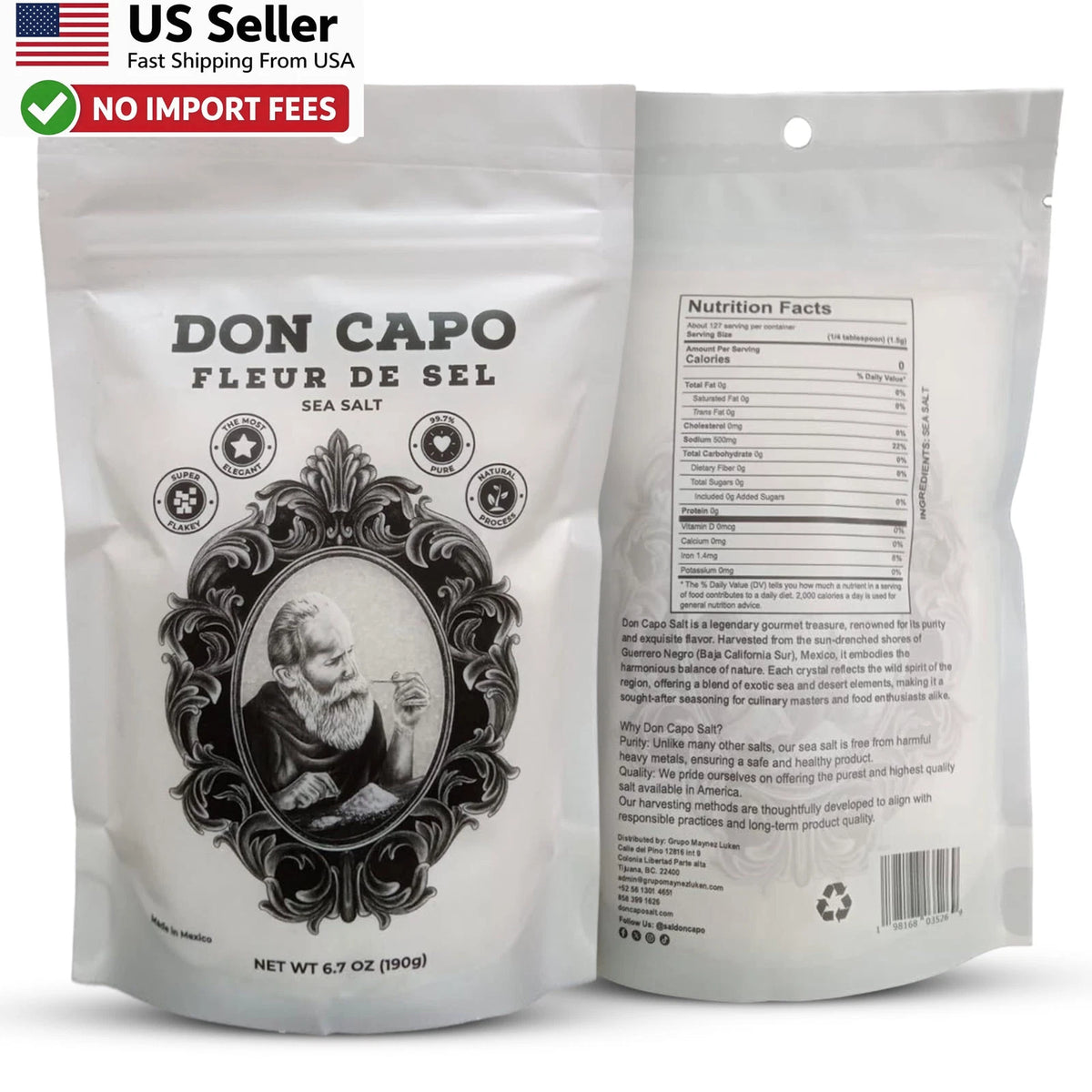 6.7oz Fleur de Sel Hand-Harvested Finishing Sea Salt