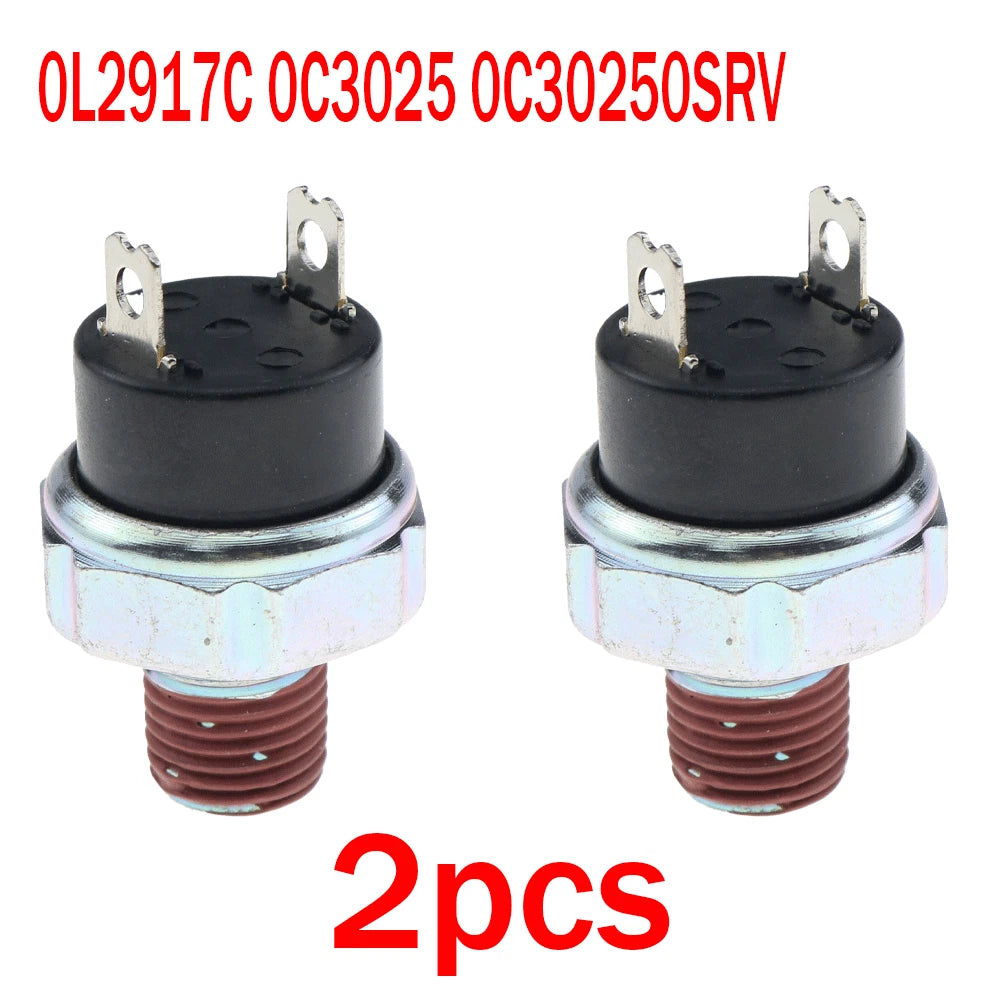 2pc Low Oil Pressure Switch 0L2917C for Generac (0G6820, 10 PSI, 1/4-18 NC)